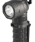PolyTac 90X LED Right Angle Flashlight With 500 Lumens, 7000 Candela And 167 Meter Beam, black rugged design with clip