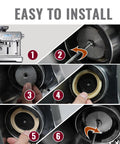 Instructions for installing 58mm Silicone Steam Ring Set Of 2 For Breville And Sage Espresso Machines BES900XL BES920XL BES980XL BES990 Replacement Gasket