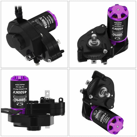Close-up of 4500KV Brushless Outrunner Motor With Transmission And 30A ESC Upgrade For SCX24 RC Crawler Axial buggy truck