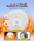 10 Year Sealed Battery Smoke Detector With Photoelectric Sensor No Fuss Low Maintenance Home Alarm For Apartments And Houses Long Lasting Lithium Power For Busy Landlords And Homeowners, white fire-resistant housing