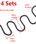 Nailing The Sag Out Of Your Favorite Sofa With This Rock Solid 16 Inch Couch Spring Repair Kit Featuring Z Wire Clips and Heavy Duty Black Steel Coils, 4 sets with measurements.