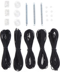 DIY Shade Repair First Aid Kit For Corded Day Night Blinds With Hardware And Easy Instructions Repairs Up To Five Shades Compatible With Two Cord And Four Cord Systems Universal Fit Black showing cords and springs