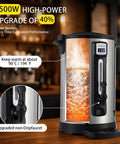 100 Cup Commercial Coffee Urn, 20L Double Wall Stainless Steel Coffee Maker With Adjustable Temperature Control And Keep Warm
