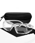 Permanent Anti Fog Safety Glasses With Side Shields For Woodworking Lab Work And Construction, clear eyewear case and cleaning cloth