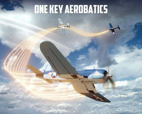 Brushless RC Plane With 4 Channel Remote Control Aerobatic 2.4 GHz Aircraft With 6 Axis Gyro Stabilizer And 3 Flight Modes performing aerobatics