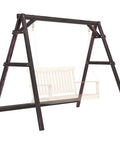 Heavy Duty A Frame Wooden Swing Stand With Reinforced Bars For Outdoor Porch Garden And Yard Supports Up To 770 Lbs