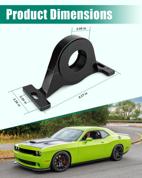 Center Bearing Drive Shaft Support For Dodge Charger Challenger And Chrysler 300 Scat Pack Hellcat 394 RWD AWD dimensions display