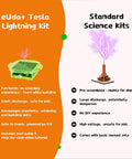 Hands On Tesla Lightning STEM Kit for Kids and Adults Build Your Own Tesla Coil Beginner Soldering Practice Kit for Teens 12 Plus with 5V USB base