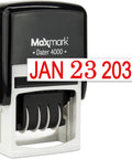 Built Tough Self Inking Date Stamp With Bright Red Ink And Big Bold Four Millimeter Dates Quick Spin Wheels For Hassle Free Setup.