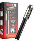 Rechargeable Pen Light With 800 Lumens LED, 6 Modes, COB Floodlight Magnetic Clip, Pocket Sized Work Light Waterproof and Durable