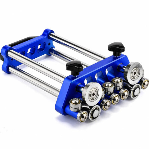 Sheet Metal Roller Two Station Bender For Roofing And Fabrication 0 To 100 Degree Bend Range With Large Rollers Heavy Duty Tool Blue