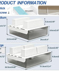 Level Up Your Desk Game With These Smooth Glide Under Desk Drawers Large And Medium 2 Pack Slide Out Storage Organizer For Tables With Lips adhesive workspace flex kit for clean vibes with product dimensions.
