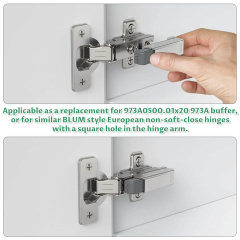 Installing Cabinet Hinge Damper Pack Of 20 For Blum Straight Arm Full Overlay Hinges With Nickel Plated Finish Replaces 973A0500.01
