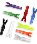12 Pack Arrow Nocks With 6.2mm Inside Diameter Plastic Insert Nocks For Archery Hunting Curved Yellow Design Built For Fast Shooting And Year Round Durability, multiple colors displayed