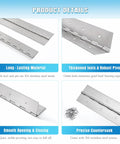 Heavy Duty 36 Inch Stainless Steel Piano Hinge 3 Inch Wide Continuous Hinge 2 Pack 0.06 Thick For Cabinets Doors Toolboxes with detailed design.