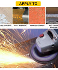 10 Pack 4.5 Inch Strip Discs For Angle Grinder Heavy Duty Paint Removal And Rust Scraping On Metal Surfaces in use example