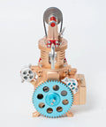 Slick Running Mini Single Cylinder Working Engine Model Kit Heavy Duty Metal Diy Assembly With Cnc Precision Cast Aluminum Alloy front view.