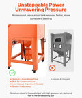 Heavy Duty Sandblasting Cabinet Kit With Pressurized Tank For Beefed Up Pro Grade Rust Removal And Surface Finishing Industrial Steel Cabinet With Dust Collector And Casters For Oversized Parts, showing pressurized tank system.