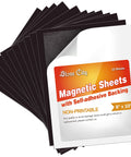 8x10 Inch Magnetic Sheets 12 Pack With Adhesive, Cuttable And Flexible for Crafts, Photos, Fridge Display, DIY Projects packaging