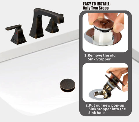 Installation guide for Universal Bathroom Sink Drain Stopper That Fits Most Pop Up Drains For Vessel Sinks And Lavatories In Oil Rubbed Bronze