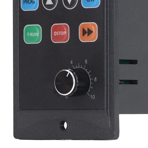 Control panel of 3 Phase Converter For Single To Three Phase VFD Inverter, AC Motor Speed Controller with dial and buttons