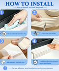 Installation guide for Thick W Shape Baby Proofing Edge Protectors Soft Foam Corner Guards with step-by-step instructions.