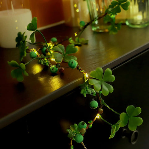 Multicolor Daisy Fairy Lights With Remote Battery Operated 40 LED Daisy String Lights on dark surface for decor