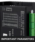1 Stepper Servo Motor With Closed Loop Control, Ultra Smooth Operation, connector details view, black
