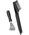 Two In One Hair Brush Cleaning Tool with dual sided brush and metal rake for deep cleaning hair dust and buildup from brushes