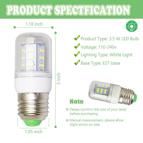 LED Refrigerator Bulb Replacement For Frigidaire And Kenmore 5304511738 PS12364857 AP6278388 4584444 110V 240V White Light Bright And Flicker Free For Cabinets Freezers And Refrigerators Plug And Play