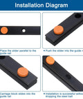 Installation of Two Pack MGN12 200mm Bearing Steel Linear Guide Rail showing guide rails with orange slider for MGN12H carriage