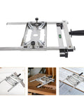 Adjustable Stainless Steel Edge Guide Positioner For Cutters And Grinders Heckin Solid Heavy Duty Metal Workshop Fence on work surface