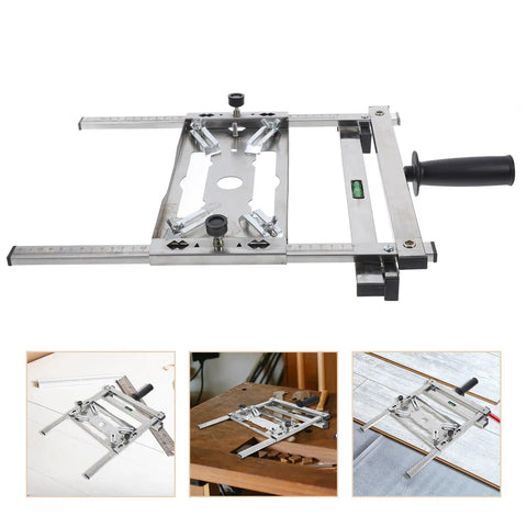 Adjustable Stainless Steel Edge Guide Positioner For Cutters And Grinders Heckin Solid Heavy Duty Metal Workshop Fence on work surface