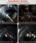 Installation guide for Prop And Nut Kit E For Minn Kota Trolling Motors MKP 33 And MKP 38, showing shear pin placement.