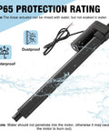 12V DC Linear Actuator 176 Lbs 800N High Speed 0.78 Inches Per Second Stroke 4 Inches IP65 Waterproof Electric Actuator With Mounting Brackets For Door Opener Solar Tracker And Electric Lifting System waterproof design