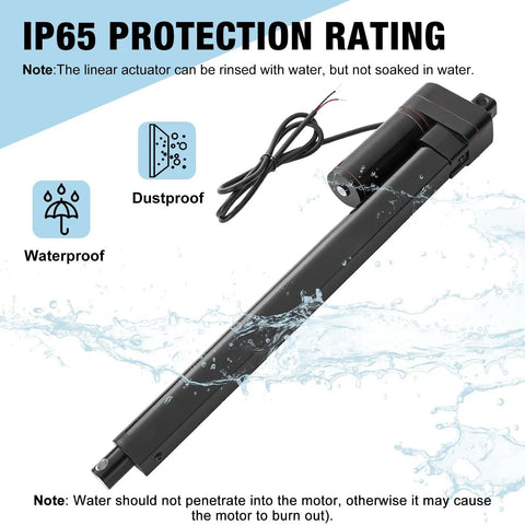 12V DC Linear Actuator 176 Lbs 800N High Speed 0.78 Inches Per Second Stroke 4 Inches IP65 Waterproof Electric Actuator With Mounting Brackets For Door Opener Solar Tracker And Electric Lifting System waterproof design