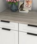 Kitchen cabinet with 10 Pack Finger Edge Pulls For Black Cabinet Handles And Drawer Pulls With 5 Inch Hole Centers designed for modern upgrade