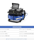 Drain And Sewer Inspection Camera With 100 Ft Cable 4 Point 3 Inch LCD Display, IP68 Waterproof Borescope, 12 LED Lights.
