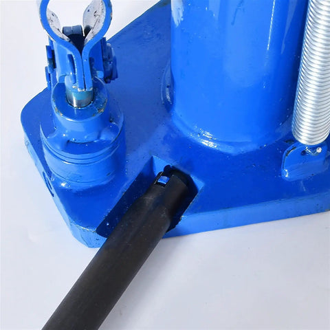 Close-up of Smooth Operator Manual Hydraulic Claw Jack With 5 Ton Top Lift Plus 2.5 Ton Hook Capacity for precise lifting.