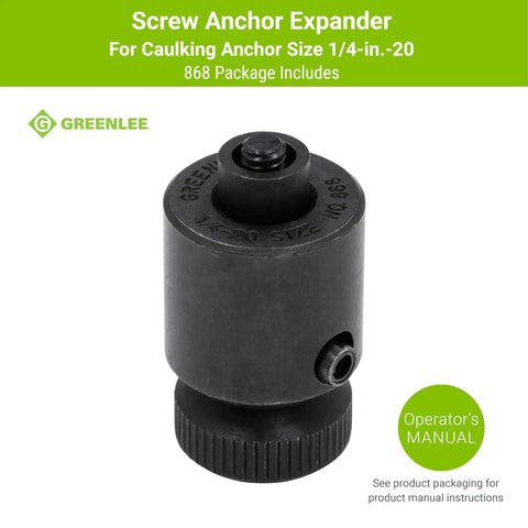 Heavy-Duty Screw Anchor Expander For Caulking Anchors 1/4-20 Size Quick Set Expanding Tool For Masonry Instantly Screw Onto Anchor Insert