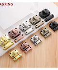 Push Pull Cabinet Door Latch With Thickened Bolt For Stable Locking, Reversible Left Right Installation, Bronze Finish