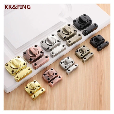 Push Pull Cabinet Door Latch With Thickened Bolt For Stable Locking, Reversible Left Right Installation, Bronze Finish