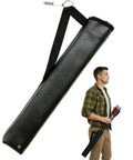 Hip Two-Tube Archery Quiver With Belt Clip Lightweight Youth Arrow Holder For Crossbows Durable Leather Exterior