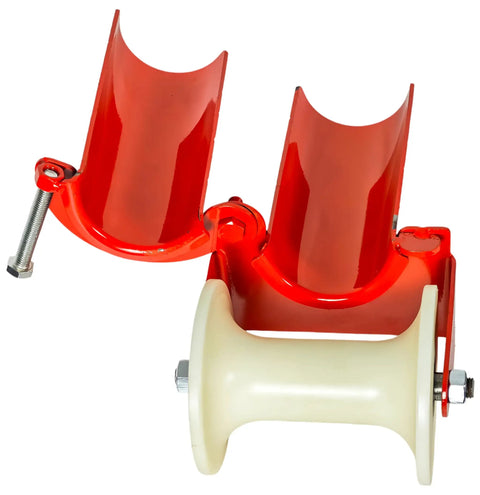 Heavy Duty Cable Puller Sheave With Four Inch Outer Diameter For Smooth Feeding Into Three Inch Conduits and Tight Squeezes