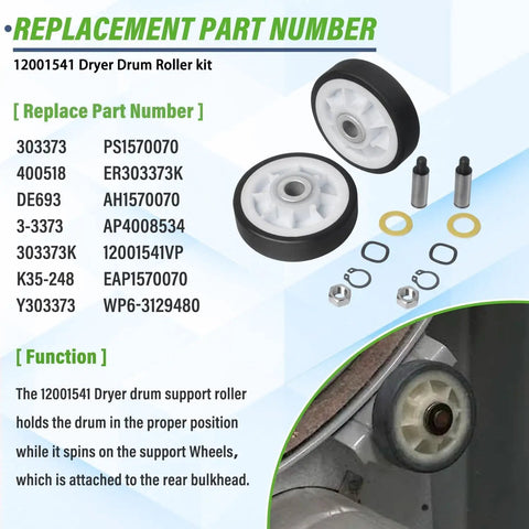 Must Have Dryer Repair Kit For Neptune 3000 5000 9000 Series Includes Drum Roller Kit and replacement parts