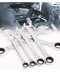 72-Tooth Ratchet Spanner Set With Fixed Head Wrenches, Universal Ratcheting Wrenches, for car repair, black finish, 12 pieces