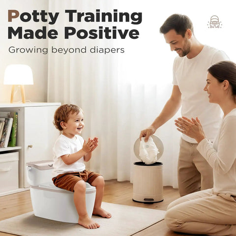 Smooth Operator 3 In 1 Toddler Potty Training Toilet With Detachable Seat And Handy Step Stool In Rich Brown Turns Potty Mastery Into A Breeze For Parents And Little Ones Alike