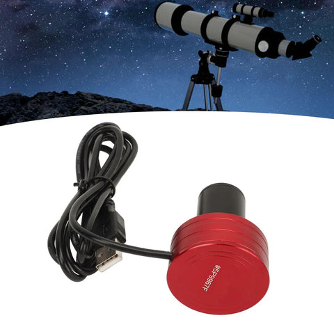 HD 2MP Electronic Eyepiece For Telescopes And Microscopes With USB Port, red 1.25 inch eyepiece, telescope in background