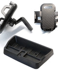 Upgrade Rugged Dashboard Cell Phone Holder For Jeep Wrangler TJ 1997 2006, black storage tray and mount for smartphones.