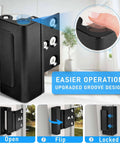 3 Pack Home Security Door Reinforcement Lock Kit With Childproof Inside Latch Stopper Heavy Duty Aluminum Construction In Black Tough Protection To Keep Unauthorized Entry Out And Family Safe